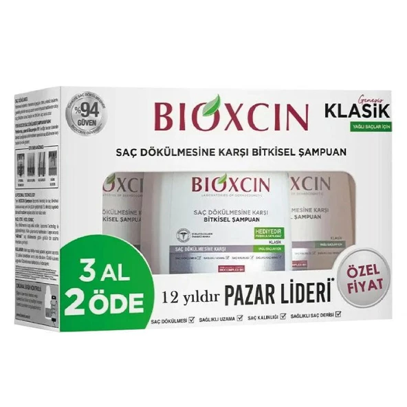 Bioxcin Genesis Yağlı Saçlar 300 ml 3 Al 2 Öde Şampuan - Diş Beyazlatıcı Köpük Hediye ürün görseli 1