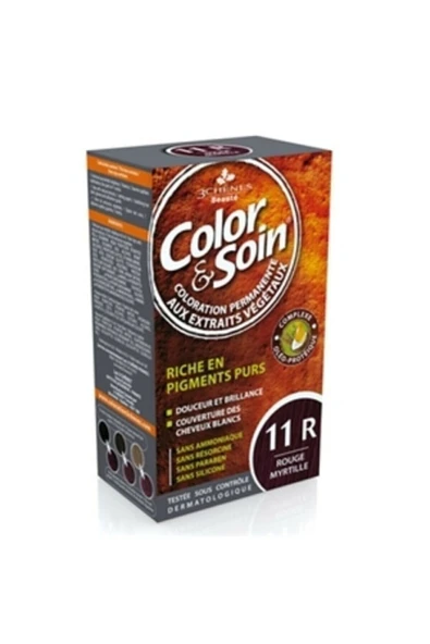 Color And Soin Tamamen Bitkisel Organik Saç Boyası 11r - Yaban Mersin Kızılı ürün görseli