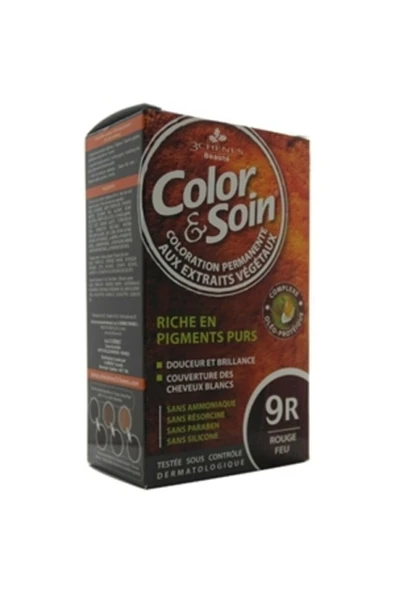Color And Soin Tamamen Bitkisel Organik Saç Boyası 9r Ateş Kırmızısı ürün görseli