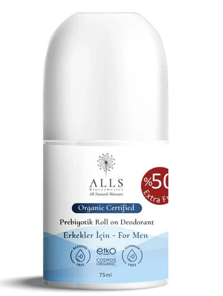 Alls Biocosmetics Organik Prebiyotik Roll on Deodorant 75 ml - Erkekler İçin ürün görseli 1