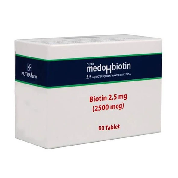 Dermoskin Medohbiotin Biotin 2,5mg 60 Tablet ürün görseli 1