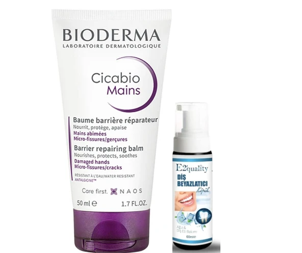 Bioderma Cicabio Hand Cream 50 ml- Diş Beyazlatıcı Köpük Hediye ürün görseli 1