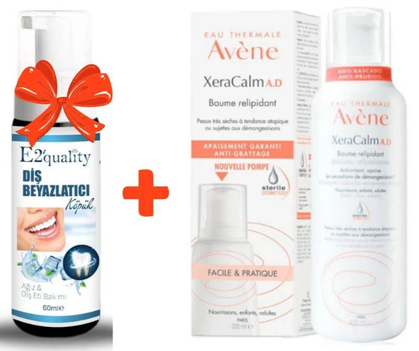 E2'quality Diş Beyazlatıcı Köpük + Avene XeraCalm A.D Baume Relipidant Nemlendirici Balsam 400 ml ürün görseli