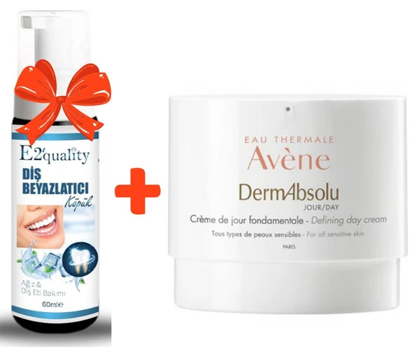 E2'quality Diş Beyazlatıcı Köpük + Avene DermAbsolu Canlandırıcı ve Sıkılaştırıcı Gündüz Kremi 40 ml ürün görseli