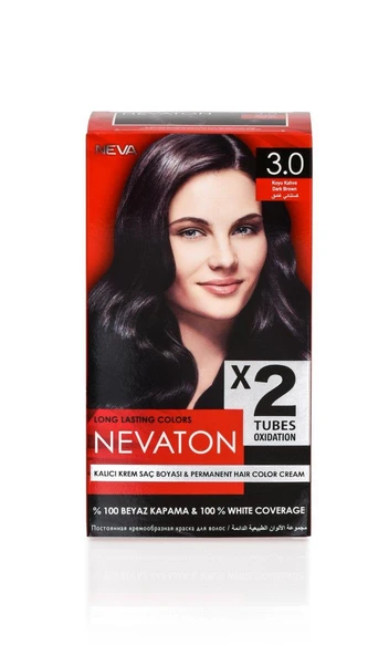 Nevaton Kalıcı Krem Saç Boyası 3.0 Koyu Kahve ürün görseli 1