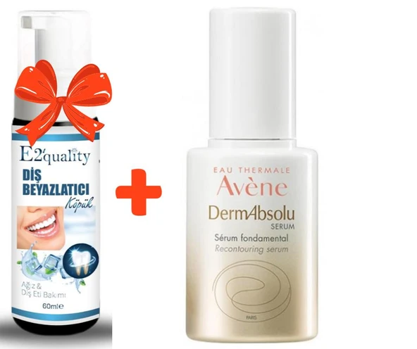 E2'quality Diş Beyazlatıcı Köpük + Avene DermAbsolu Sıkılaştırıcı ve Yapılandırıcı Serum 30 ml ürün görseli
