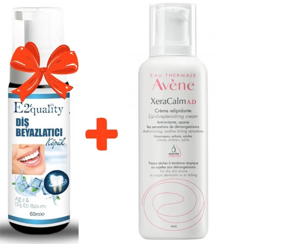E2'quality Diş Beyazlatıcı Köpük + Avene Xeracalm A.D Nemlendirici Krem 400 ml ürün görseli