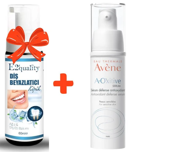 E2'quality Diş Beyazlatıcı Köpük + Avene A-Oxitive Yaşlanma Karşıtı Serum 30 ml ürün görseli