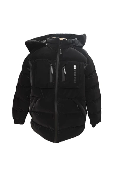 Erkek Çocuk İçi Peluş Astarlı Çıkarılabilir Kapüşonlu Su Geçirmez Mont 2042 - 8