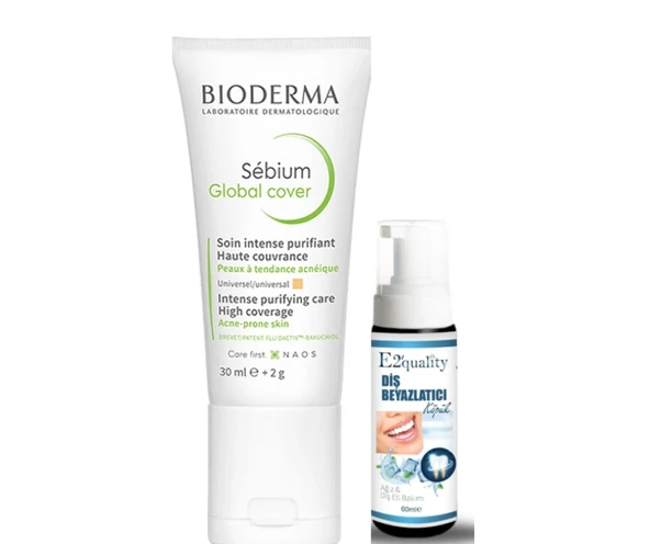 Bioderma Sebium Global Cover 30ml- Diş Beyazlatıcı Köpük Hediye ürün görseli 1