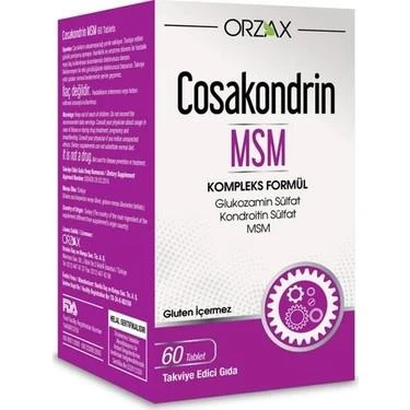 Orzax Cosakondrin MSM 60 Tablet ürün görseli 1