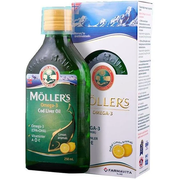 Möllers Omega 3 Balık Yağı 250 ML Limon Aromalı ürün görseli