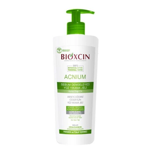 Bioxcin Acnium Sebum Dengeleyici Yüz Yıkama Jeli 500 ml - Diş Beyazlatıcı Köpük Hediye
