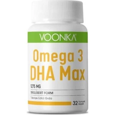 Voonka Omega 3 DHA Max Takviye Edici Gıda 32 Yumuşak Kapsül ürün görseli
