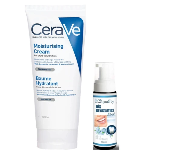CeraVe Nemlendirici Krem 177 ml - Diş Beyazlatıcı Köpük Hediye