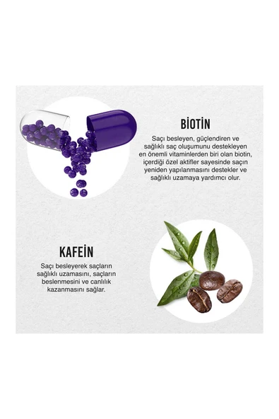 Expert Biotin Ve Kafein Serisi Dökülme Karşıtı Saç Bakım Seti - Hızlı Uzamaya Yardımcı - Resim 5