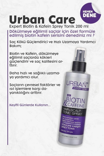 Expert Biotin Ve Kafein Sprey Tonik 200 ml - Resim 2