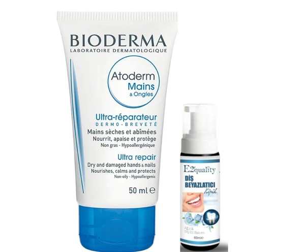 Bioderma Atoderm Hand Cream 50ml- Diş Beyazlatıcı Köpük Hediye ürün görseli 1