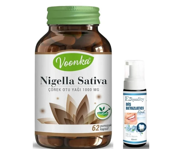 Voonka Nigella Sativa 62 Kapsül Diş Beyazlatıcı Köpük Hediye ürün görseli 1