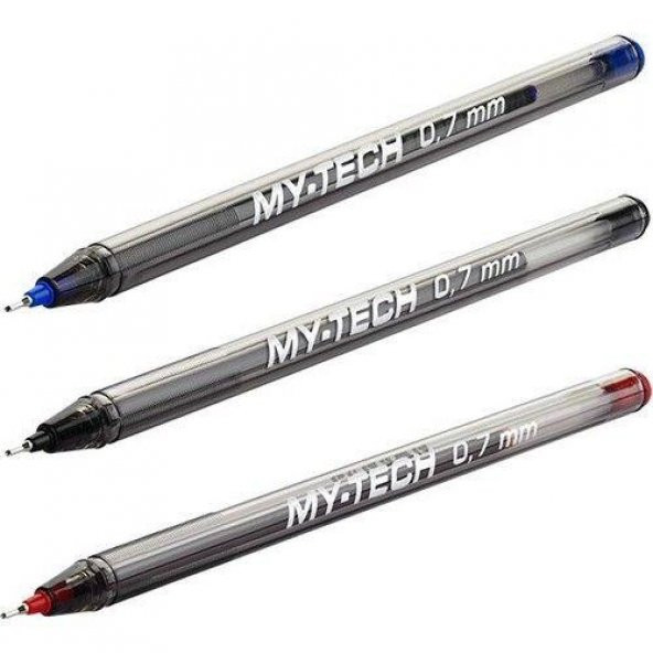 Tükenmez Kalem Mavi Siyah 3 Renkli Paket Kırmızı 0.7mm Pensan My-Tech Tükenmez Kalem 0.7mm Pensan 2240