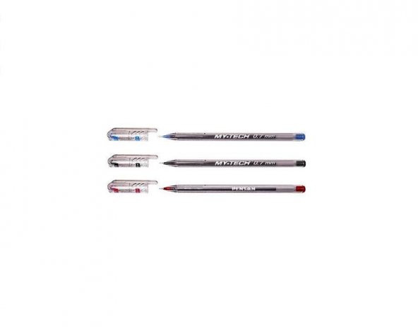 Tükenmez Kalem Mavi Siyah 3 Renkli Paket Kırmızı 0.7mm Pensan My-Tech Tükenmez Kalem 0.7mm Pensan 2240 - 2