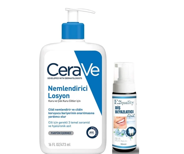 CeraVe Nemlendirici Losyon 473 ml - Diş Beyazlatıcı Köpük Hediye ürün görseli 1