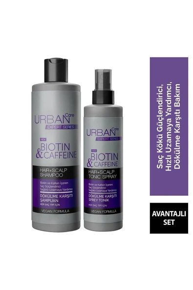 Expert Biotin Ve Kafein Dökülme Karşıtı Şampuan+tonik-hızlı Uzamaya Yardımcı-vegan 2'li Set. ürün görseli