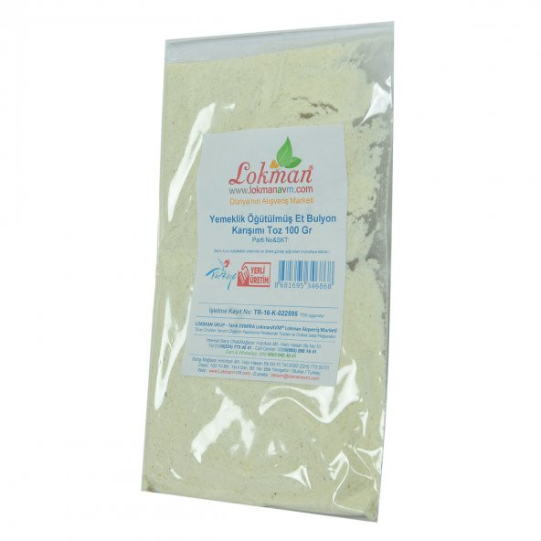 Et Bulyon Toz Yemeklik Öğütülmüş Karışım 100 Gr Paket - Resim 4