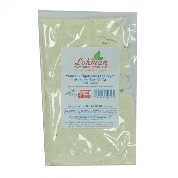 LokmanAVM Et Bulyon Toz Yemeklik Öğütülmüş Karışım 100 Gr Paket - 2