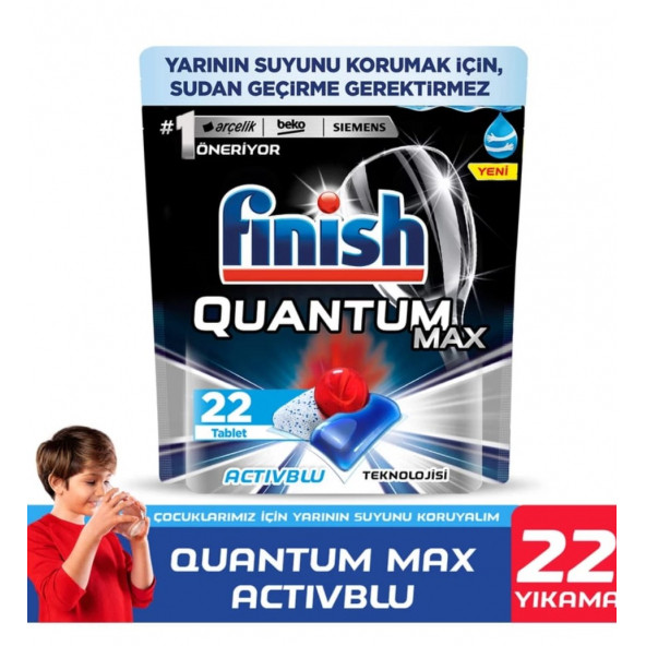 Finish Quantum Max 22 Kapsül Bulaşık Makinesi Deterjanı