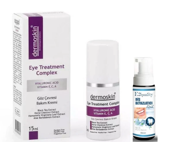Dermoskin Göz Çevresi Bakım Kremi 15 ml  - Diş Beyazlatıcı Köpük Hediye ürün görseli