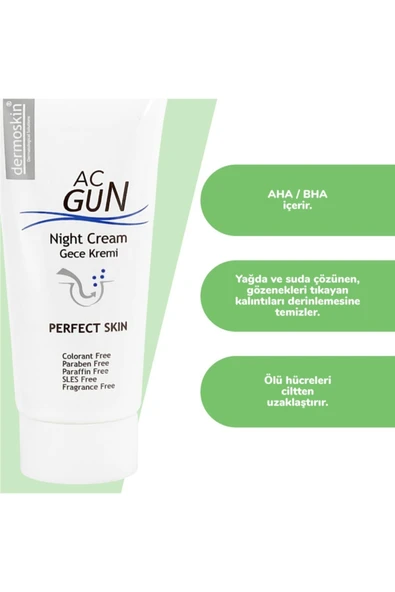 Acgun Sivilce Ve Akneli Ciltler Için Onarıcı Gece Kremi 30 Ml - Resim 2