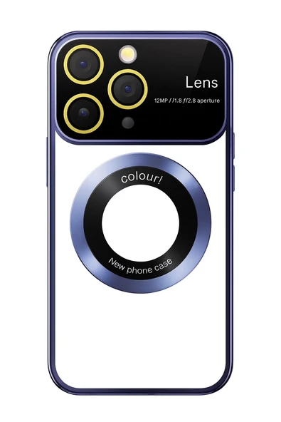 İphone 13 Pro Kılıf Kamera Korumalı Magsafe Colourl Mavi ürün görseli