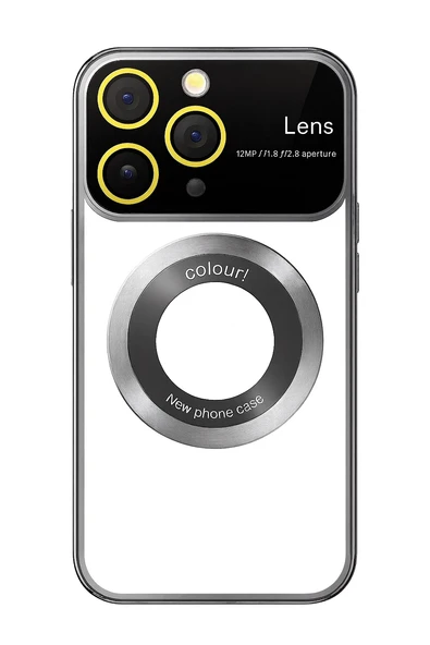İphone 13 Pro Kılıf Kamera Korumalı Magsafe Colourl Gümüş ürün görseli