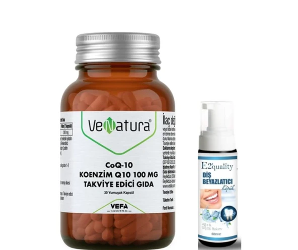 Venatura CoQ-10 Koenzim Q10 100 mg Takviye Edici Gıda 30 Kapsül - Diş Beyazlatıcı Köpük Hediye ürün görseli 1