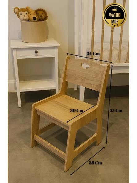 Çocuk Aktivite Masası Sandalyesi | MDF Gövde | Yüksek Kalite ve Ergonomi - Resim 4
