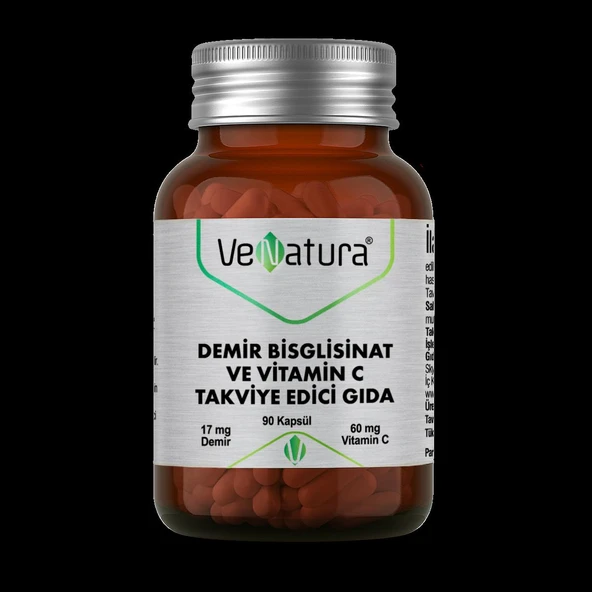 VeNatura Demir Bisglisinat ve Vitamin C 90 Kapsül