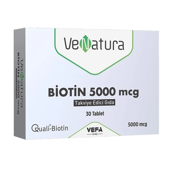 VeNatura Biotin 5000 mcg Takviye Edici Gıda 30 Tablet ürün görseli