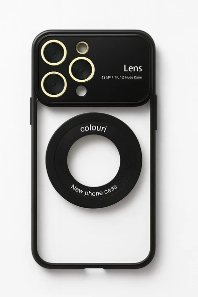 İphone 14 Pro Kılıf Kamera Korumalı Magsafe Colourl Siyah ürün görseli