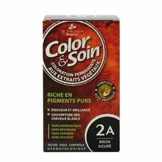 Color and Soin Tamamen Bitkisel Organik Saç Boyası 2A - Brun Azure Black ürün görseli