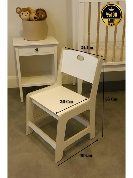 Çocuk Aktivite Masası Sandalyesi | MDF Gövde | Yüksek Kalite ve Ergonomi - Resim 2