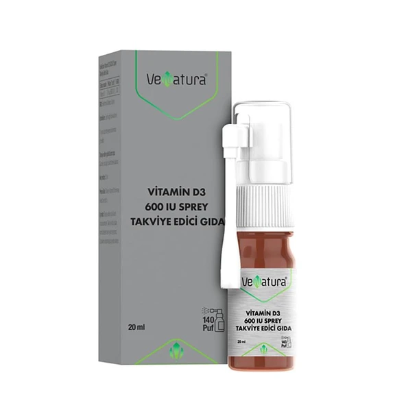 VeNatura Vitamin D3 600 IUl Sprey 20 Ml ürün görseli 1