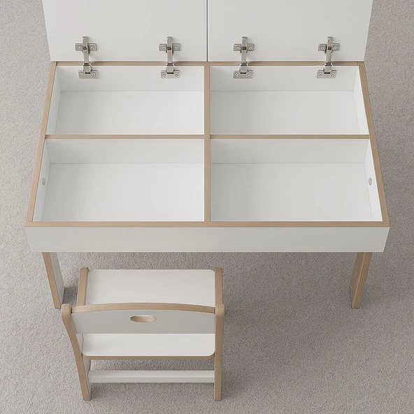 Çocuk Aktivite Masası- % 100 MDF - Üstün Kalite-  Açılabilir Masa + 1 Sandalye - Resim 2