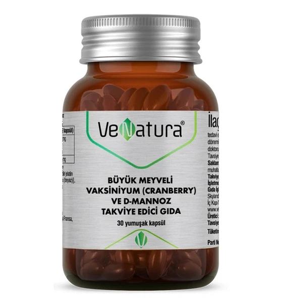 VeNatura Cranberry ve D Mannoz Takviye Edici Gıda 30 Yumuşak Kapsül
