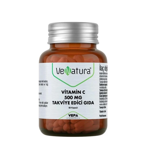 VeNatura Vitamin C 500 MG Takviye Edici Gıda 60 Kapsül ürün görseli 1