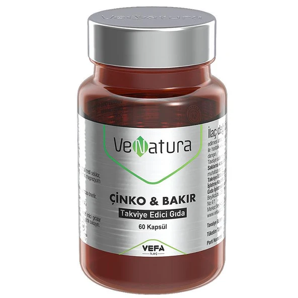 VeNatura Çinko - Bakır Takviye Edici Gıda 60 Kapsül ürün görseli