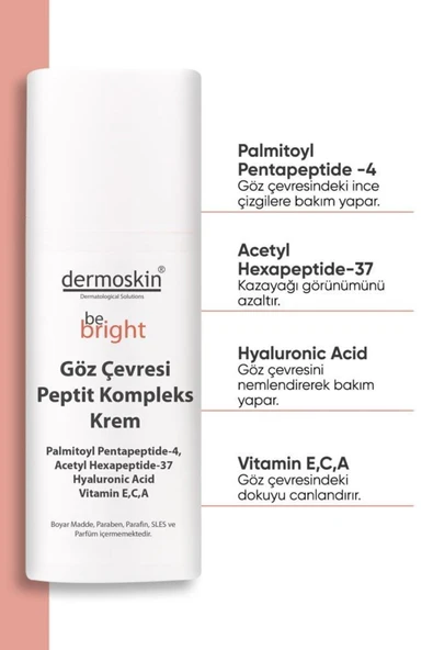 İpeksi Yapısı İle Kuru Göz Çevresini Canlandırıcı Be Bright Peptit Kompleks Krem 15 ml - Resim 3