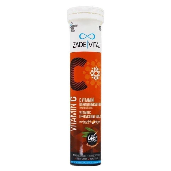 Zade Vital Vitamin C 20 Efervesan Tablet - 1