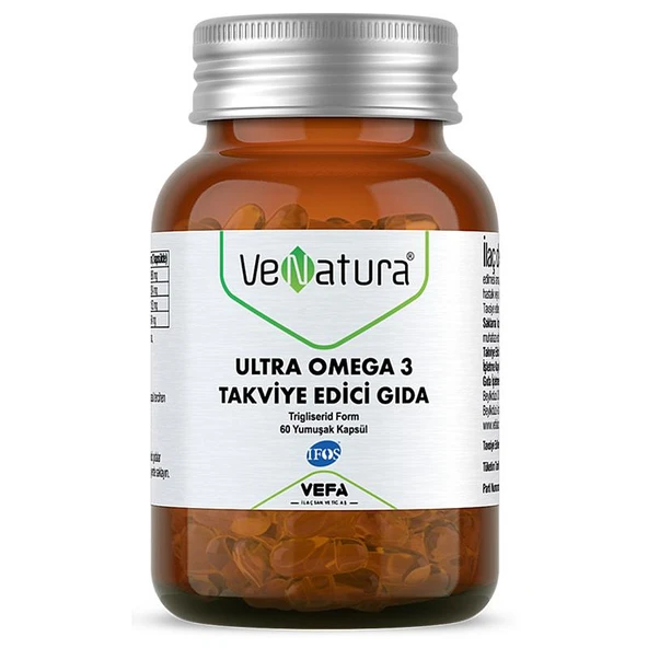 VeNatura Ultra Omega 3 Takviye Edici Gıda 60 Kapsül ürün görseli