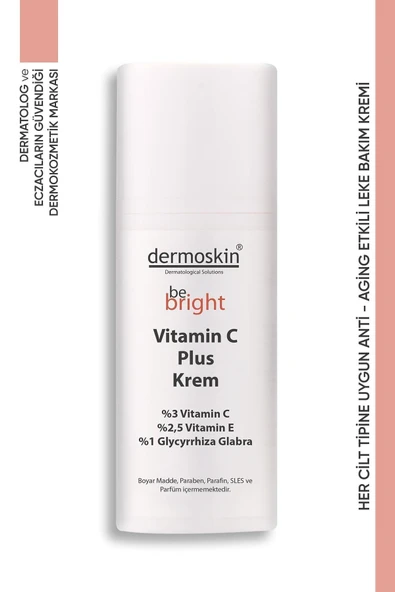 Dermoskin Be Bright Anti-Blemish and Wrinkle Vitamin C Plus Cream 33 ML Shiine280 - Resim 3